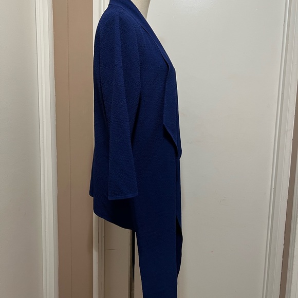 Travelers Collection by Chico's Drape Front Cardigan Women's Blue Crinkle M - Picture 5 of 11